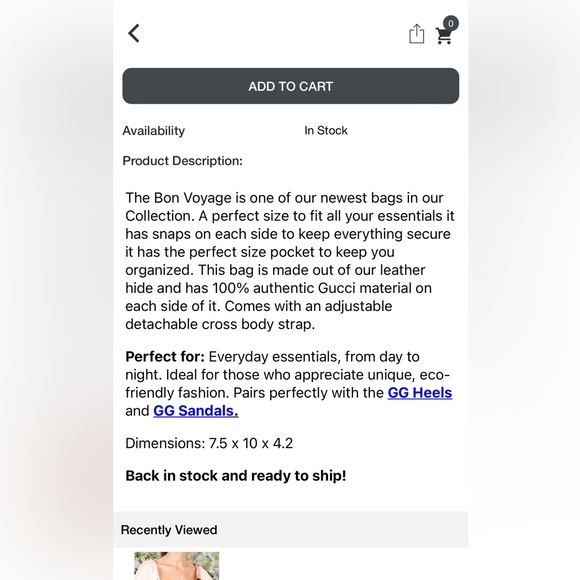 Refurbished Gucci Tote from the company Vintage Boho Bags - Picture 6 of 6